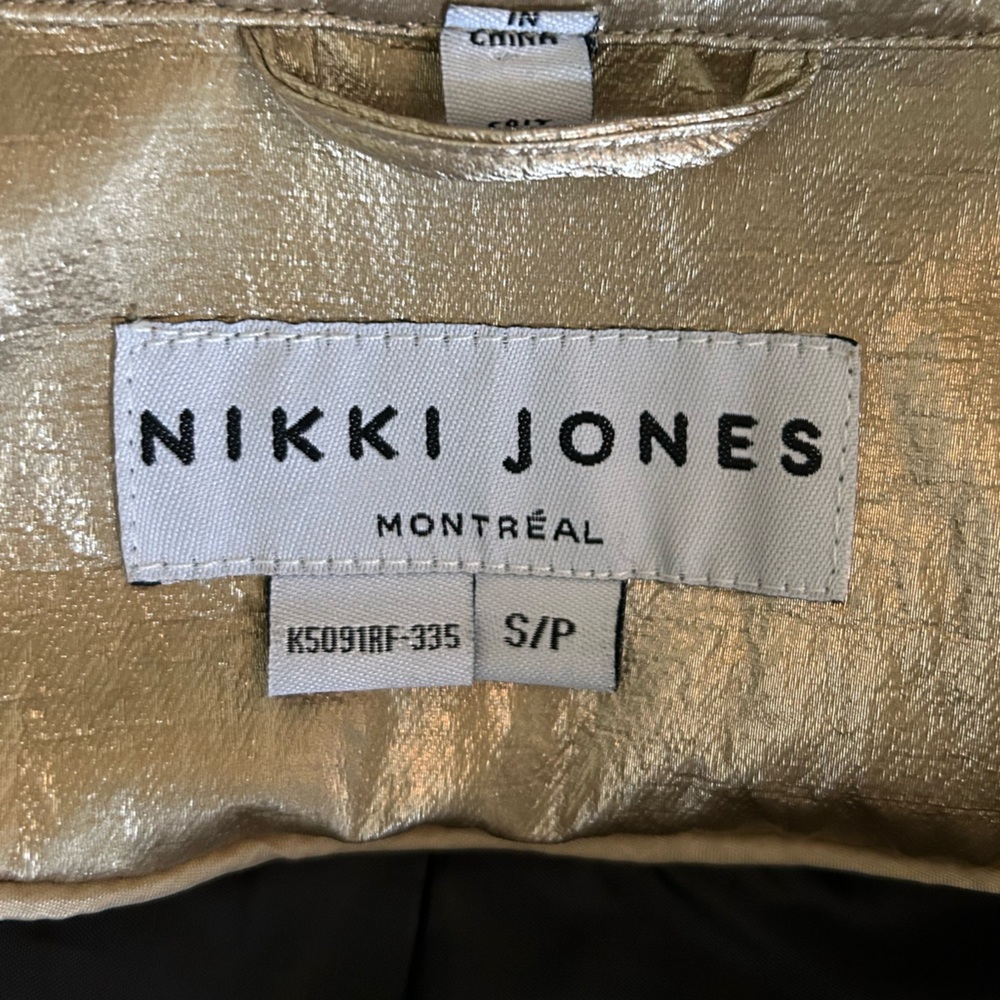 Nikki Jones Montreal Gold Metallic Women's Coat - Picture 9 of 11